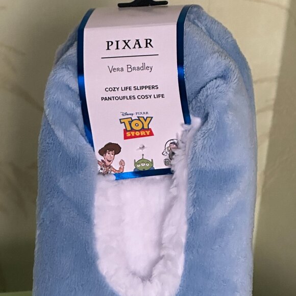 VERA BRADLEY DISNEY PIXAR COZY LIFE SLIPPERS:NWT TOY CHEST "SLINKY" - Picture 2 of 7